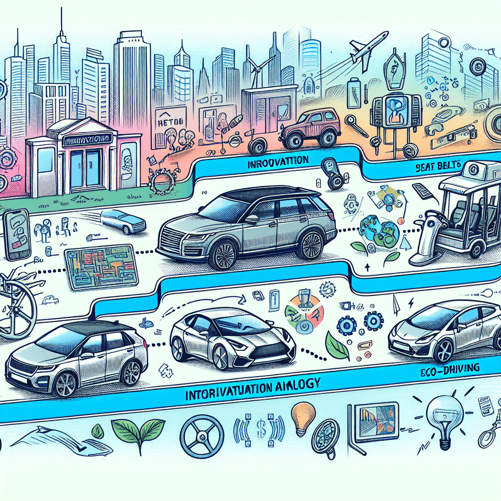 Illustration of examples of innovation in Automotive.
