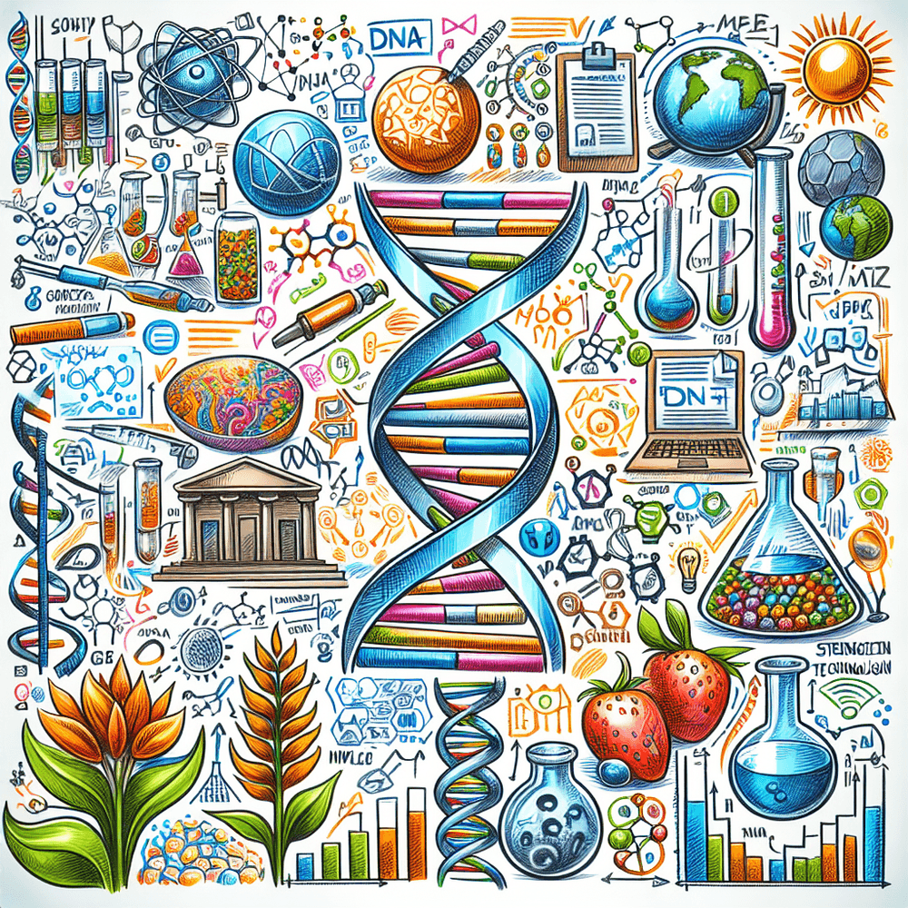 Illustration of examples of innovation in Biotechnology.